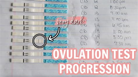 EasyHome ovulation test strips help track your ovulation progression and minimize the chances of missing your LH peak ; Easy to Use Dip the ovulation test strip in your urine for 10 seconds and read results within 3 to 5 minutes, check the result, and snap a picture with your phone. . Ovulation strip progression